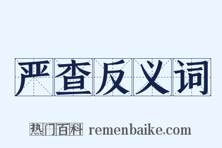 严查反义词是什么意思的图片